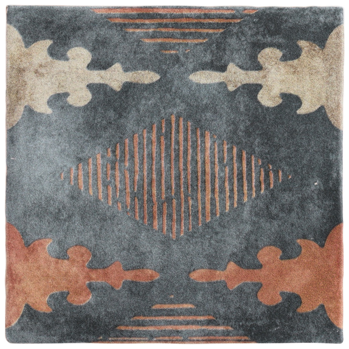Paula Purroy Talia Aztec Blue Terracotta 5x5 Matte Ceramic Tile - Image 7