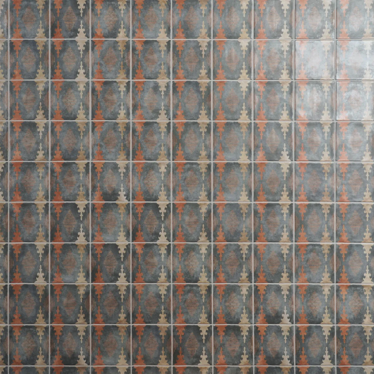 Paula Purroy Talia Aztec Blue Terracotta 5x5 Matte Ceramic Tile - Image 8