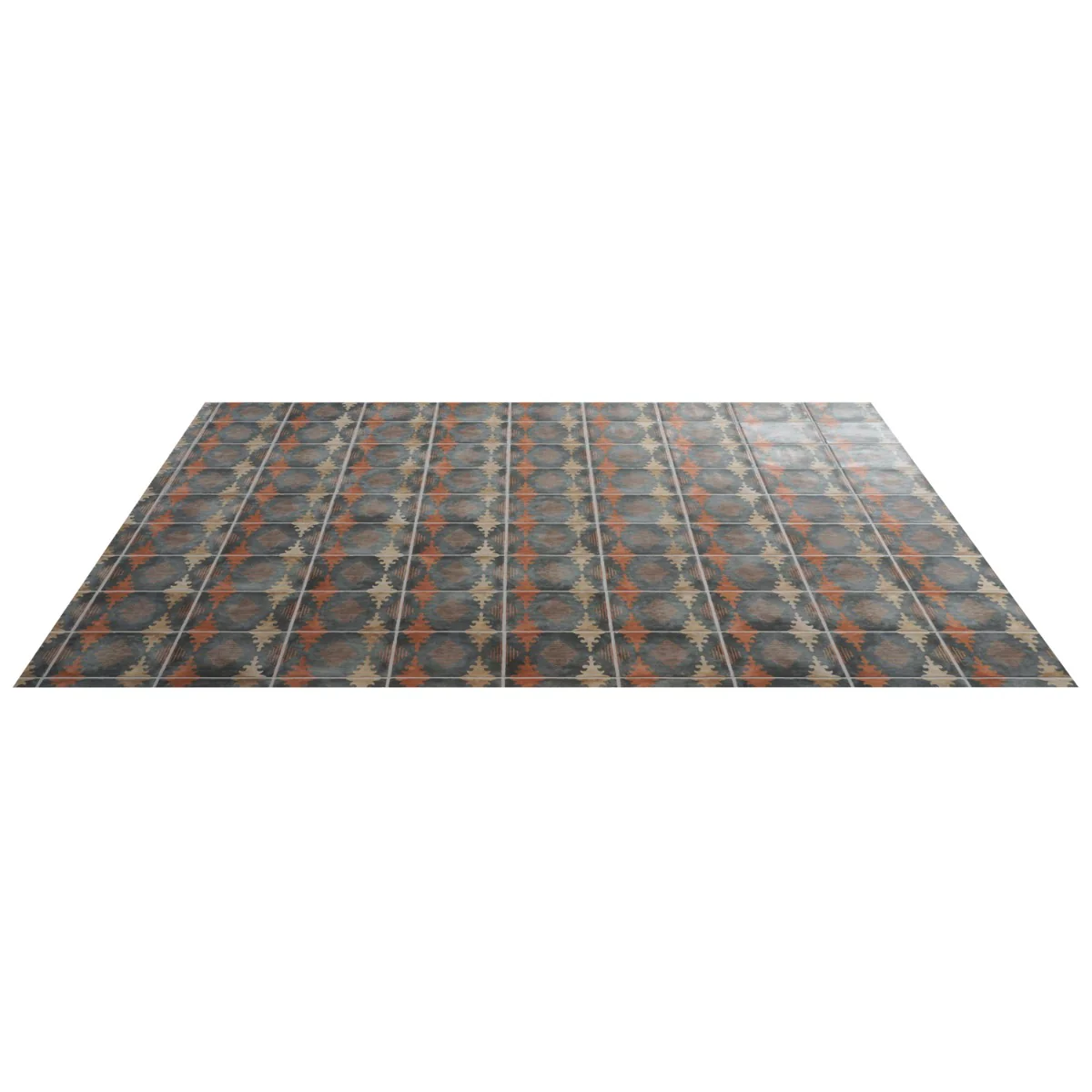 Paula Purroy Talia Aztec Blue Terracotta 5x5 Matte Ceramic Tile - Image 9