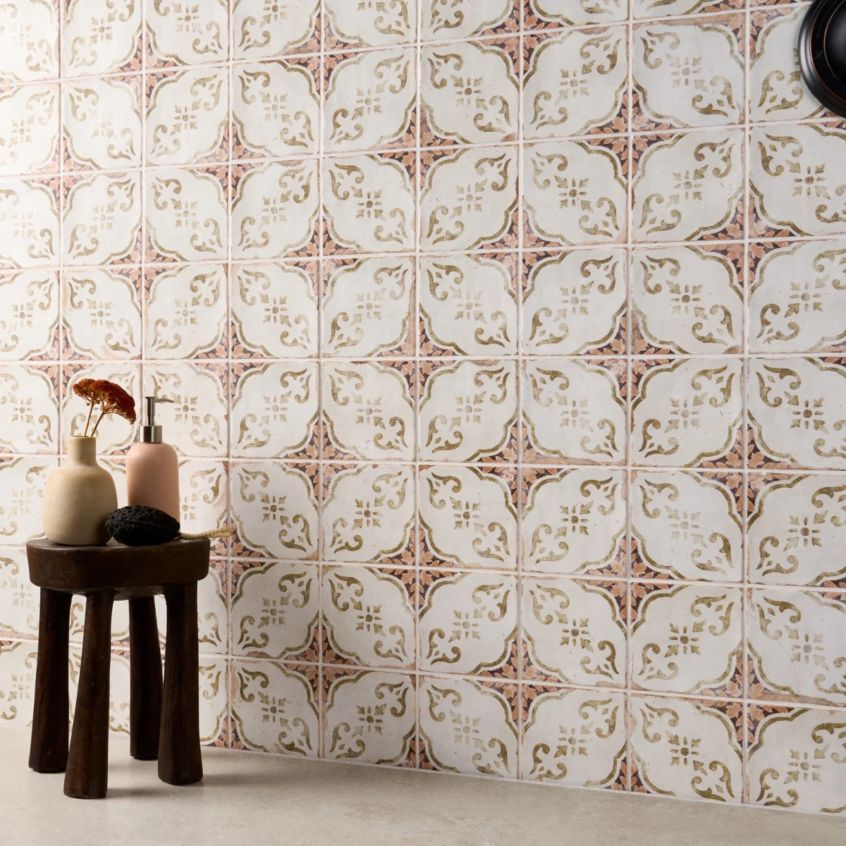 Paula Purroy Talia Portina Terracotta Gold 5x5 Matte Ceramic Tile - Image 2
