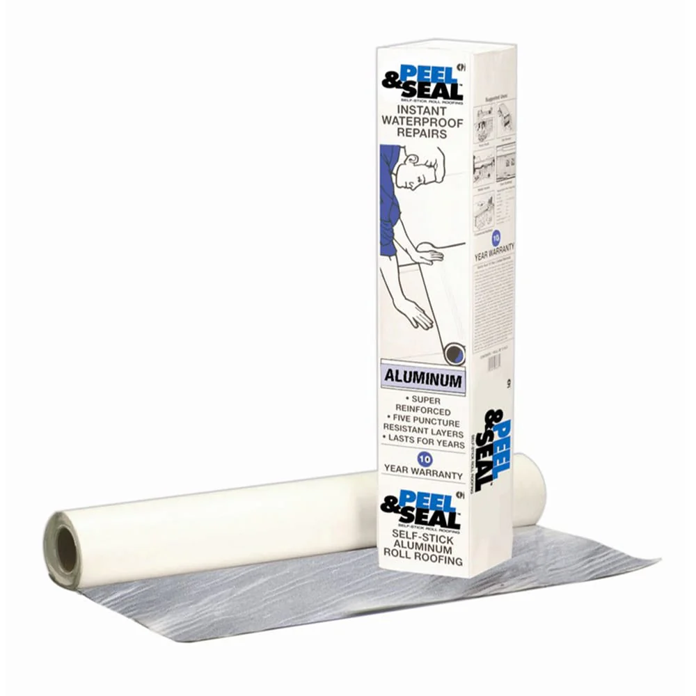 Peel & Seal Instant Waterproof Repairs 3-ft W x 33.5-ft L (100.5-sq ft) Aluminum Self-Stick Roll Roofing - PS36