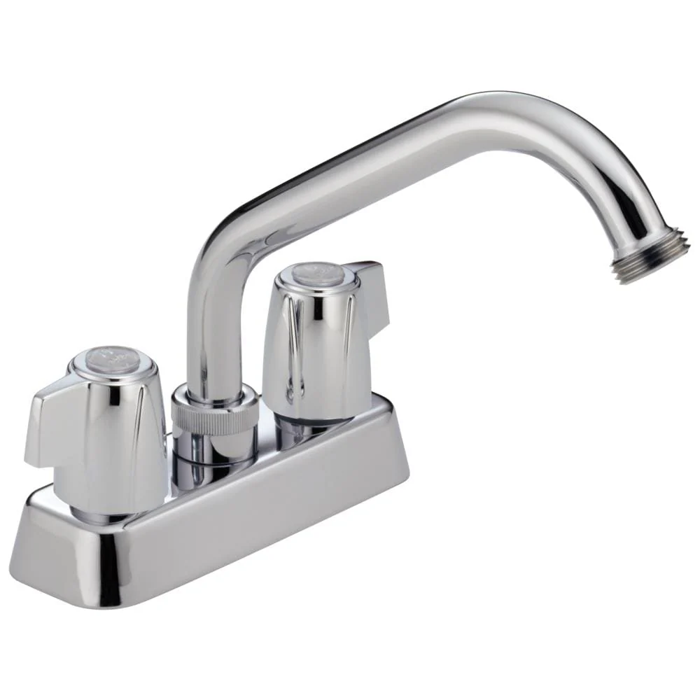 Peerless Chrome 2-Handle Deck-Mount Utility Faucet
