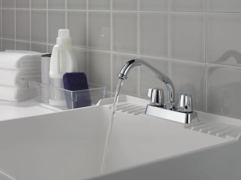Peerless Chrome 2-Handle Deck-Mount Utility Faucet - Image 2