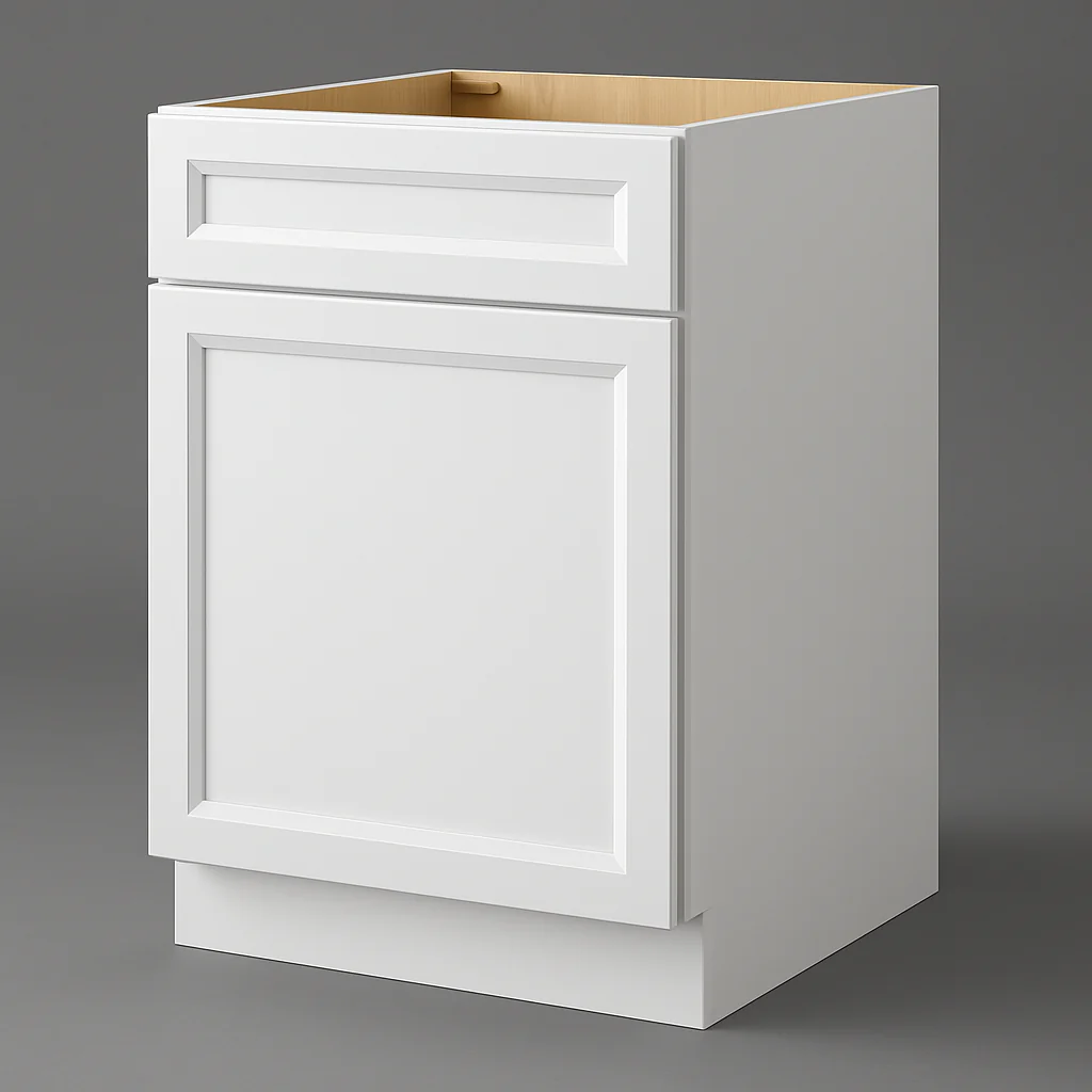 PELHAM & WHITE Keyport Shaker 24" White Plywood Kitchen Cabinet