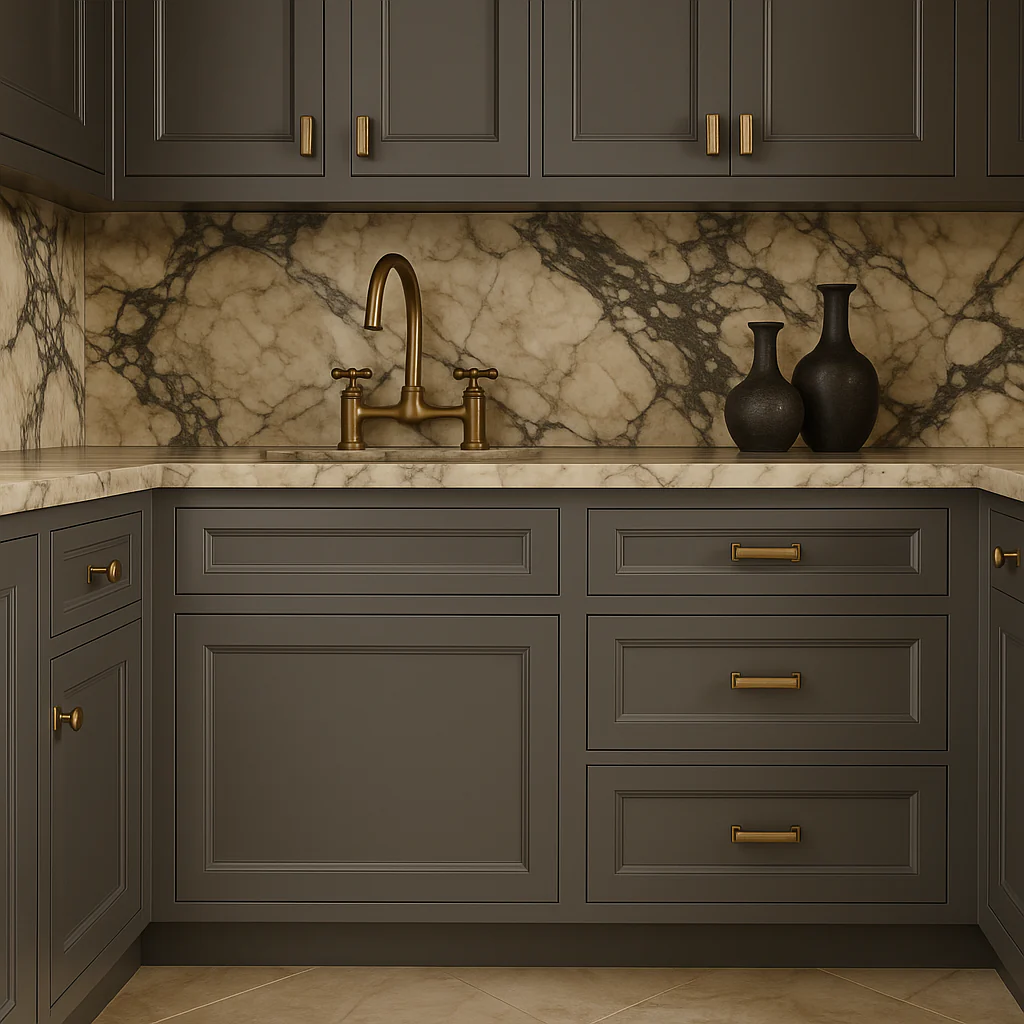 PELHAM & WHITE Keyport Shaker 30 in. Charcoal Plywood Drawer Base Kitchen Cabinet - Image 4