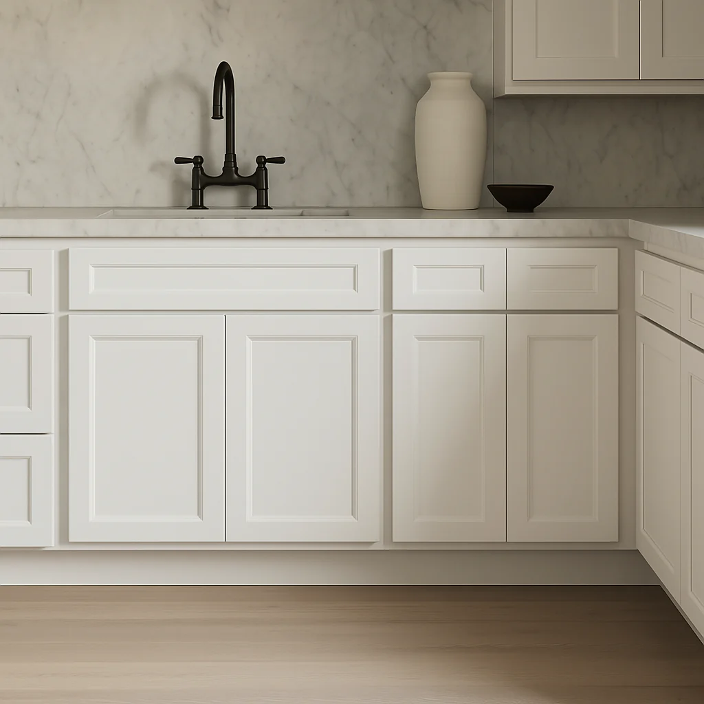 PELHAM & WHITE Keyport Shaker 30 in. Sink Base Cabinet in White - Image 2