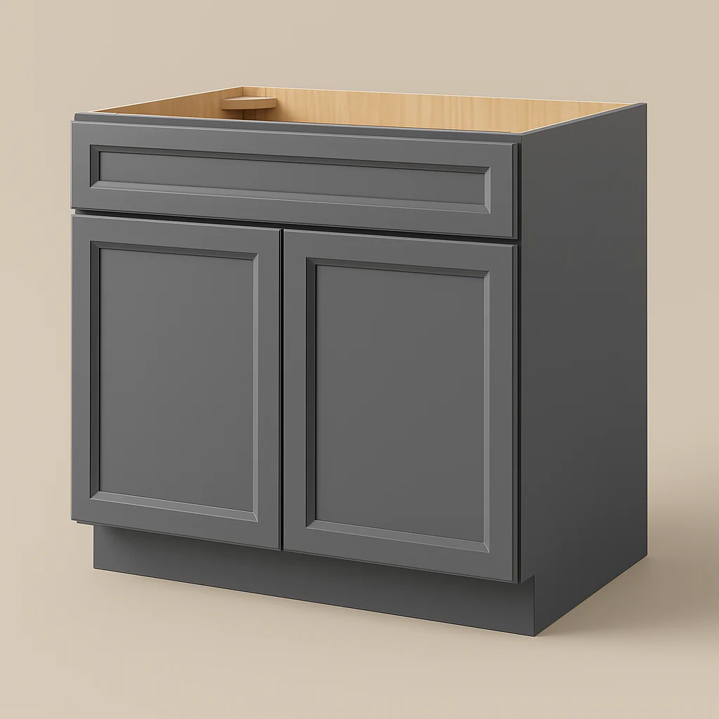 PELHAM & WHITE Keyport Shaker 36" Charcoal Base Kitchen Cabinet