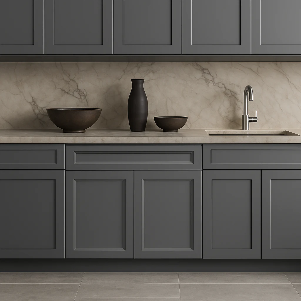 PELHAM & WHITE Keyport Shaker 36" Charcoal Base Kitchen Cabinet - Image 3