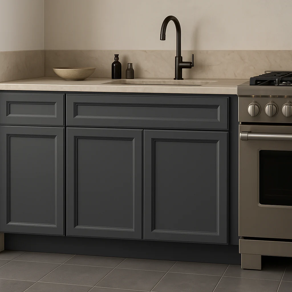 PELHAM & WHITE Keyport Shaker 36" Charcoal Base Kitchen Cabinet - Image 4