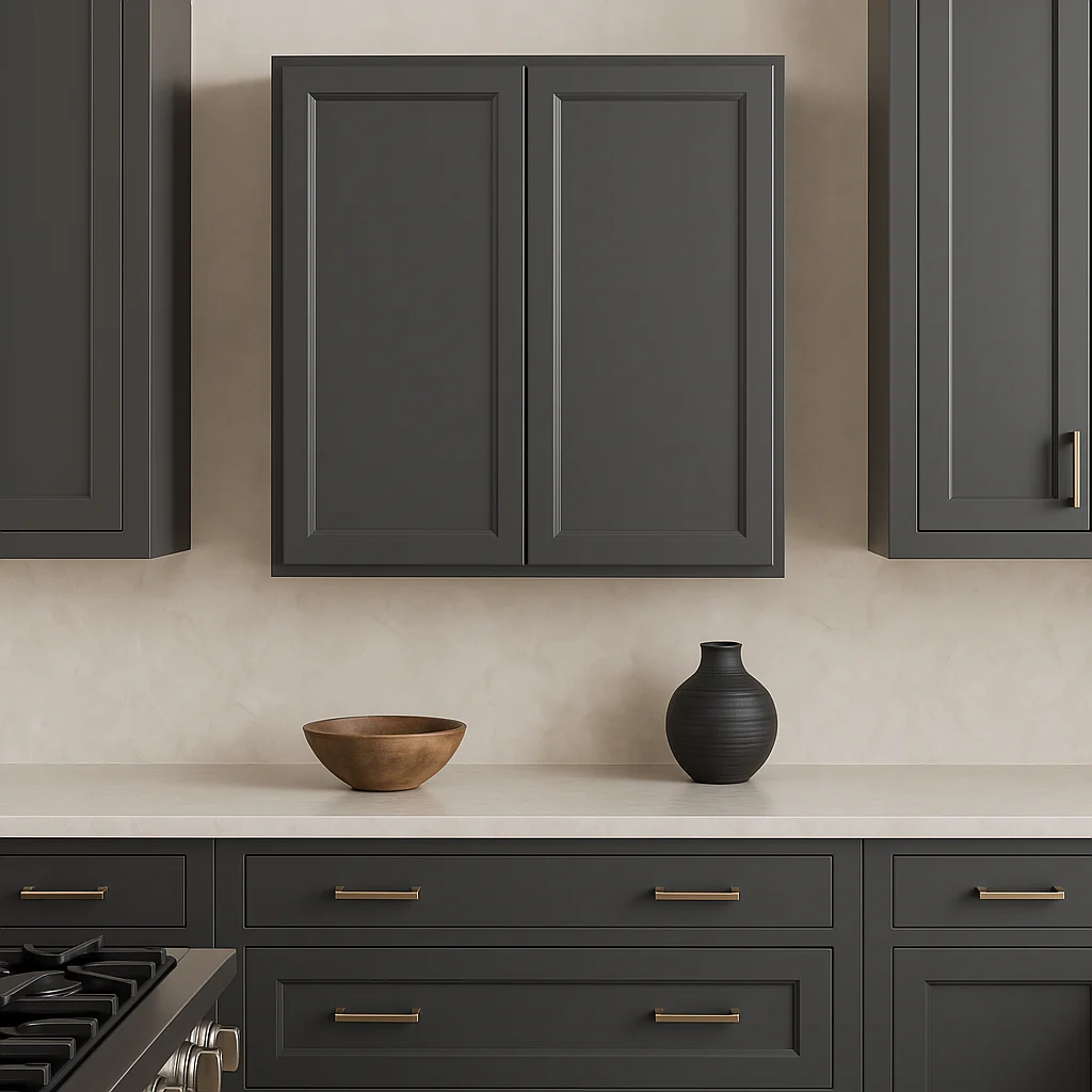 PELHAM & WHITE Keyport Shaker 36" Charcoal Wall Kitchen Cabinet - Image 3