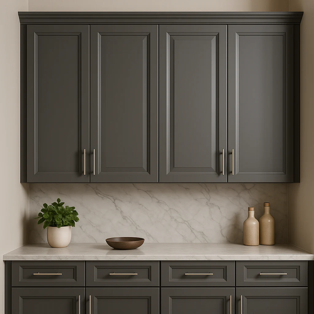 PELHAM & WHITE Keyport Shaker 36" Charcoal Wall Kitchen Cabinet - Image 4