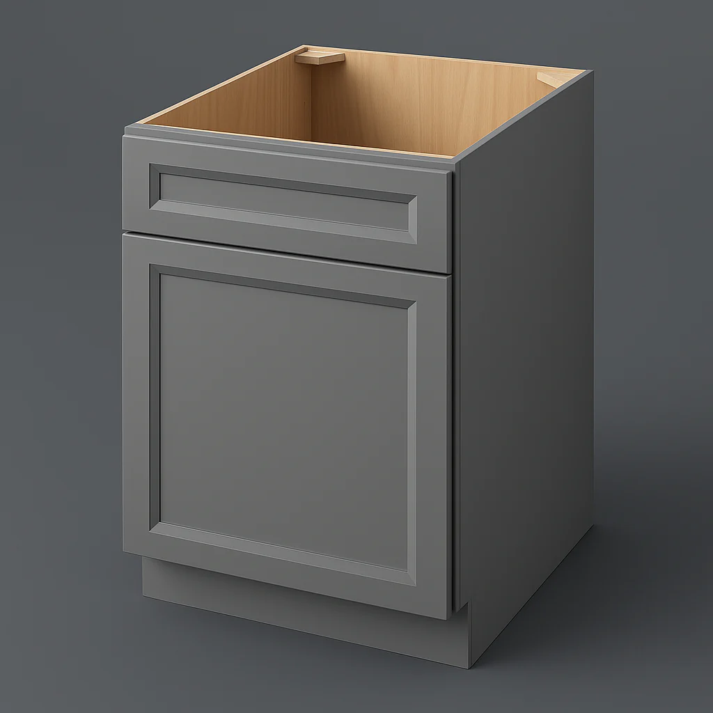 PELHAM & WHITE Keyport Shaker Charcoal Base Kitchen Cabinet - 24 in. W x 24 in. D x 34.5 in. H