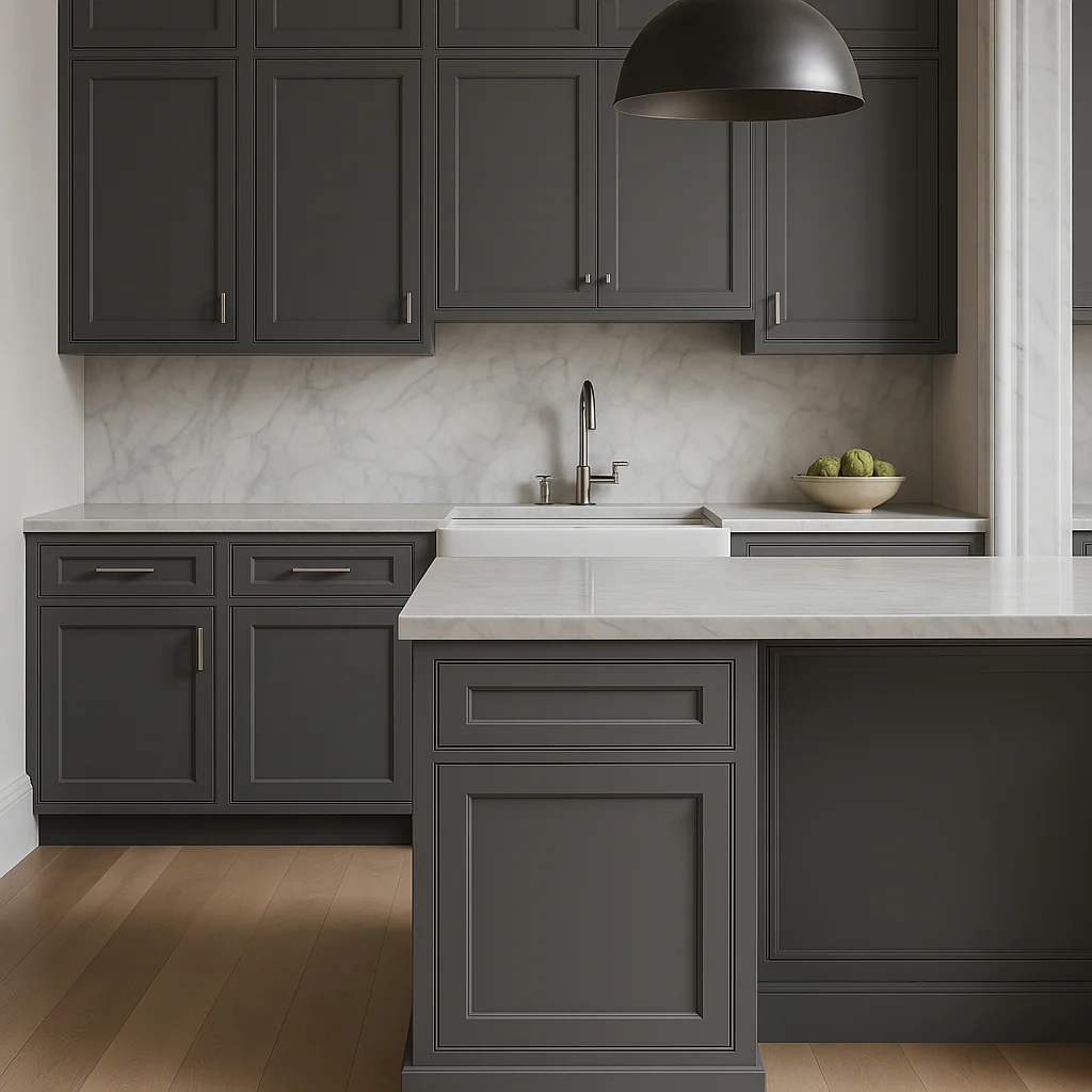 PELHAM & WHITE Keyport Shaker Charcoal Base Kitchen Cabinet - 24 in. W x 24 in. D x 34.5 in. H - Image 2