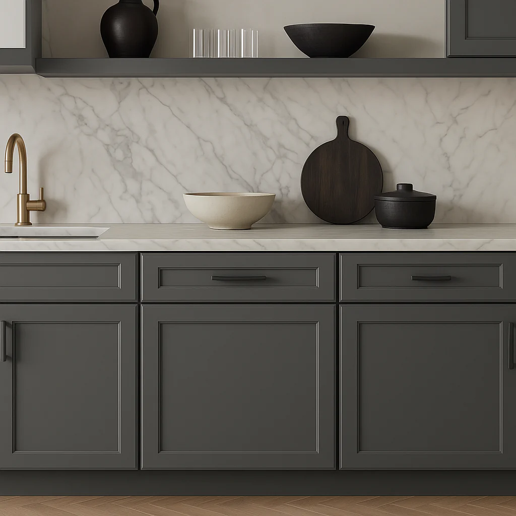 PELHAM & WHITE Keyport Shaker Charcoal Base Kitchen Cabinet - 24 in. W x 24 in. D x 34.5 in. H - Image 4