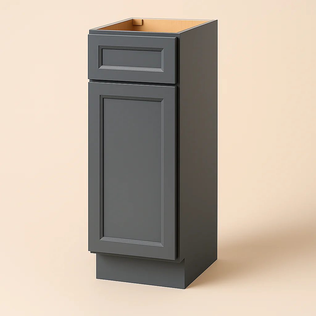 PELHAM & WHITE Keyport Shaker Charcoal Base Kitchen Cabinet - Tool-Free Assembly