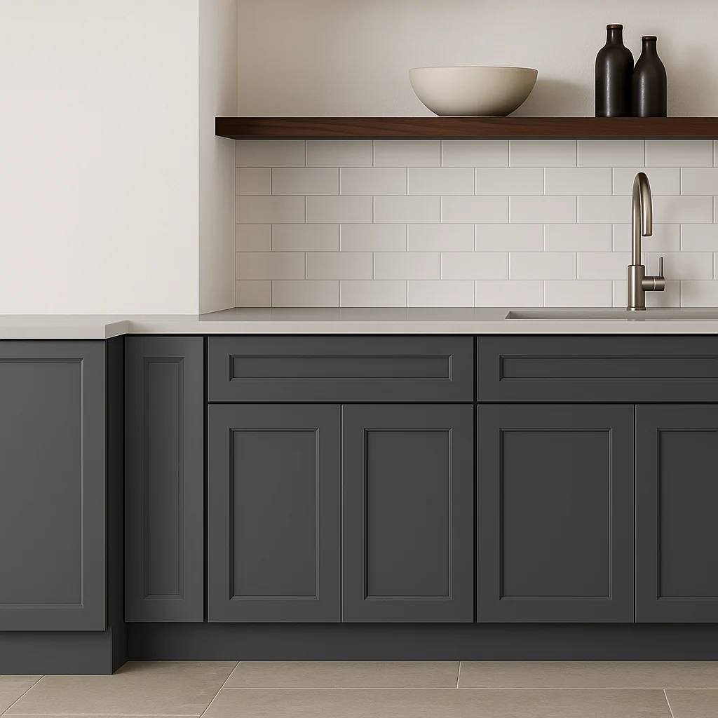 PELHAM & WHITE Keyport Shaker Charcoal Base Kitchen Cabinet - Tool-Free Assembly - Image 4