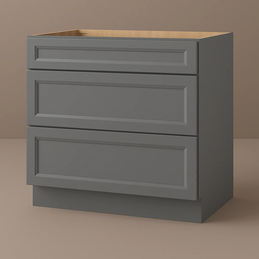 PELHAM & WHITE Keyport Shaker Charcoal Plywood Drawer Base Kitchen Cabinet