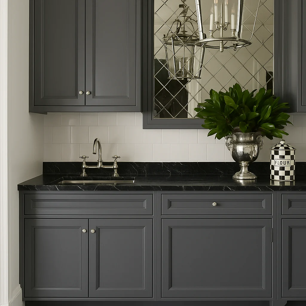 PELHAM & WHITE Keyport Shaker Charcoal Plywood Sink Base Cabinet - Tool-Free Assembly - Image 4