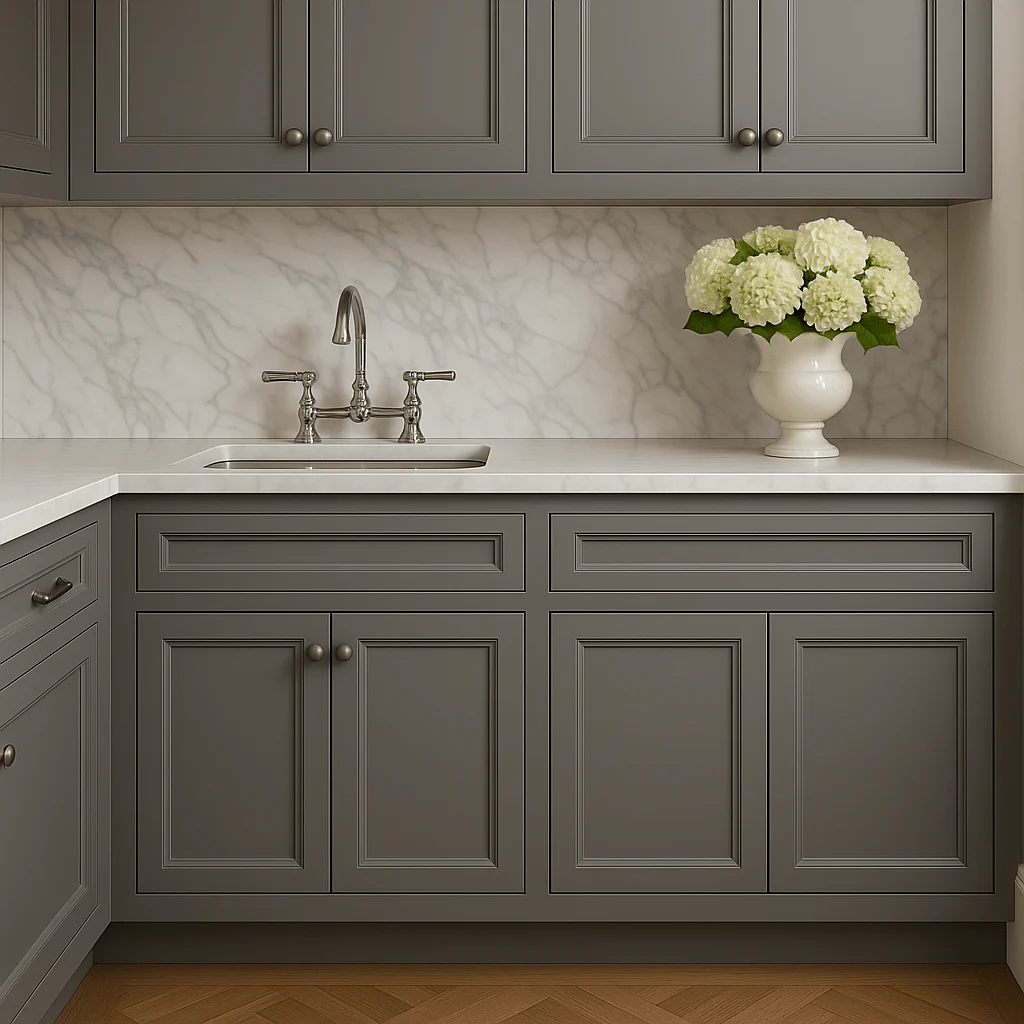 PELHAM & WHITE Keyport Shaker Charcoal Sink Base Cabinet - 30 in. W x 24 in. D x 34.5 in. H - Image 3
