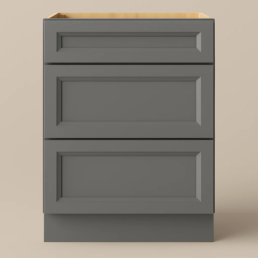 PELHAM & WHITE Keyport Shaker Gray Drawer Base Kitchen Cabinet - 24 in.