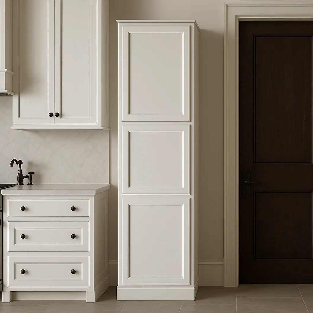 PELHAM & WHITE Keyport Shaker Pantry Cabinet, 18 in. W x 24 in. D x 90 in. H, White - Image 3