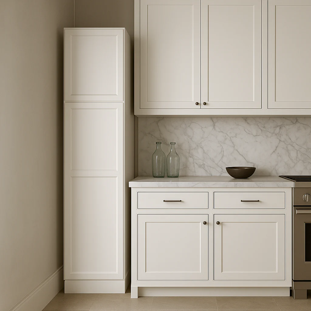 PELHAM & WHITE Keyport Shaker Pantry Cabinet - 18" W x 24" D x 84" H, White - Image 3