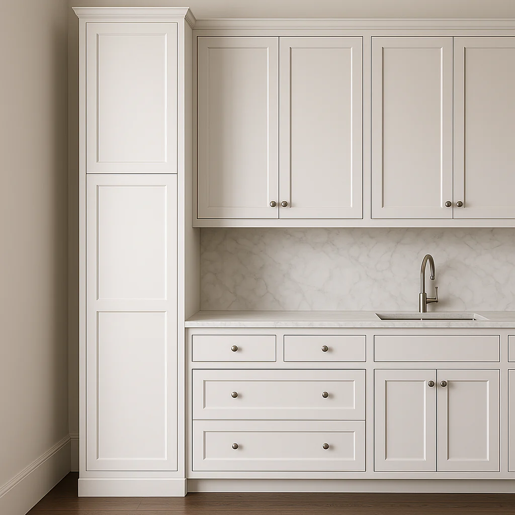 PELHAM & WHITE Keyport Shaker Pantry Cabinet - 18" W x 24" D x 96" H, White - Image 4