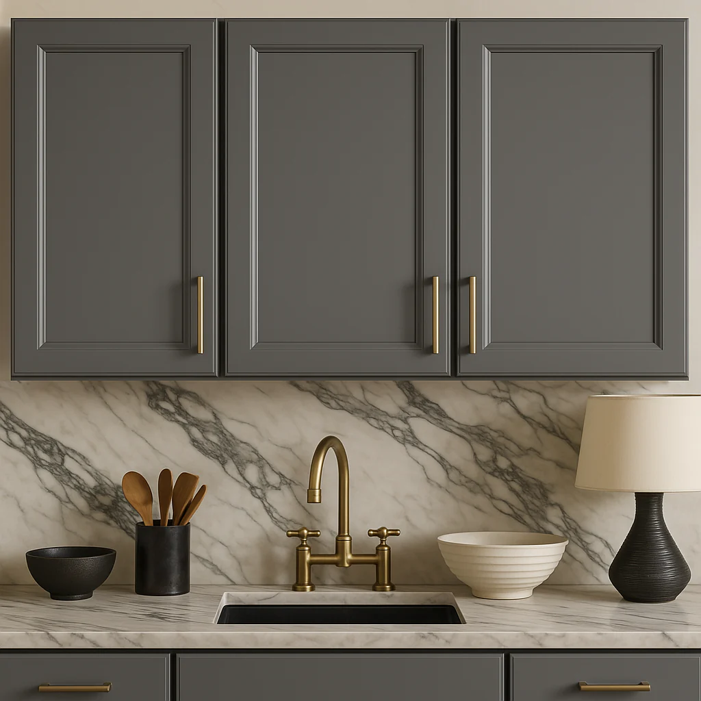 PELHAM & WHITE Keyport Shaker Wall Kitchen Cabinet, Charcoal, 18x12x30 - Image 4
