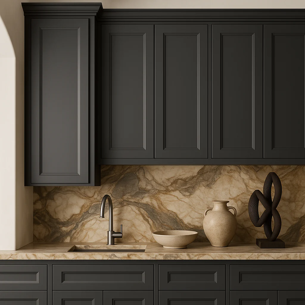 PELHAM & WHITE Keyport Shaker Wall Kitchen Cabinet, Charcoal, 18x12x42 - Image 3