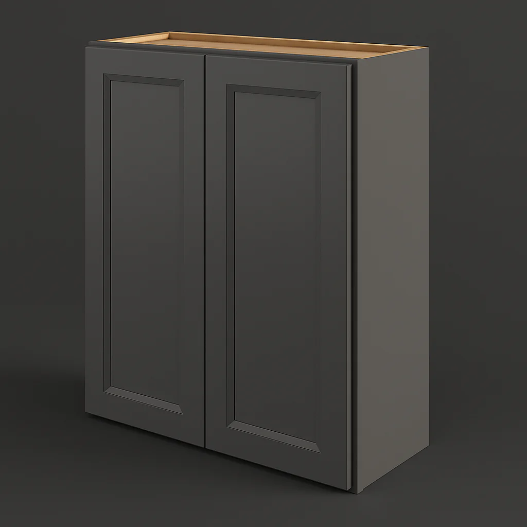 PELHAM & WHITE Keyport Shaker Wall Kitchen Cabinet, Charcoal, 27x12x30 in.