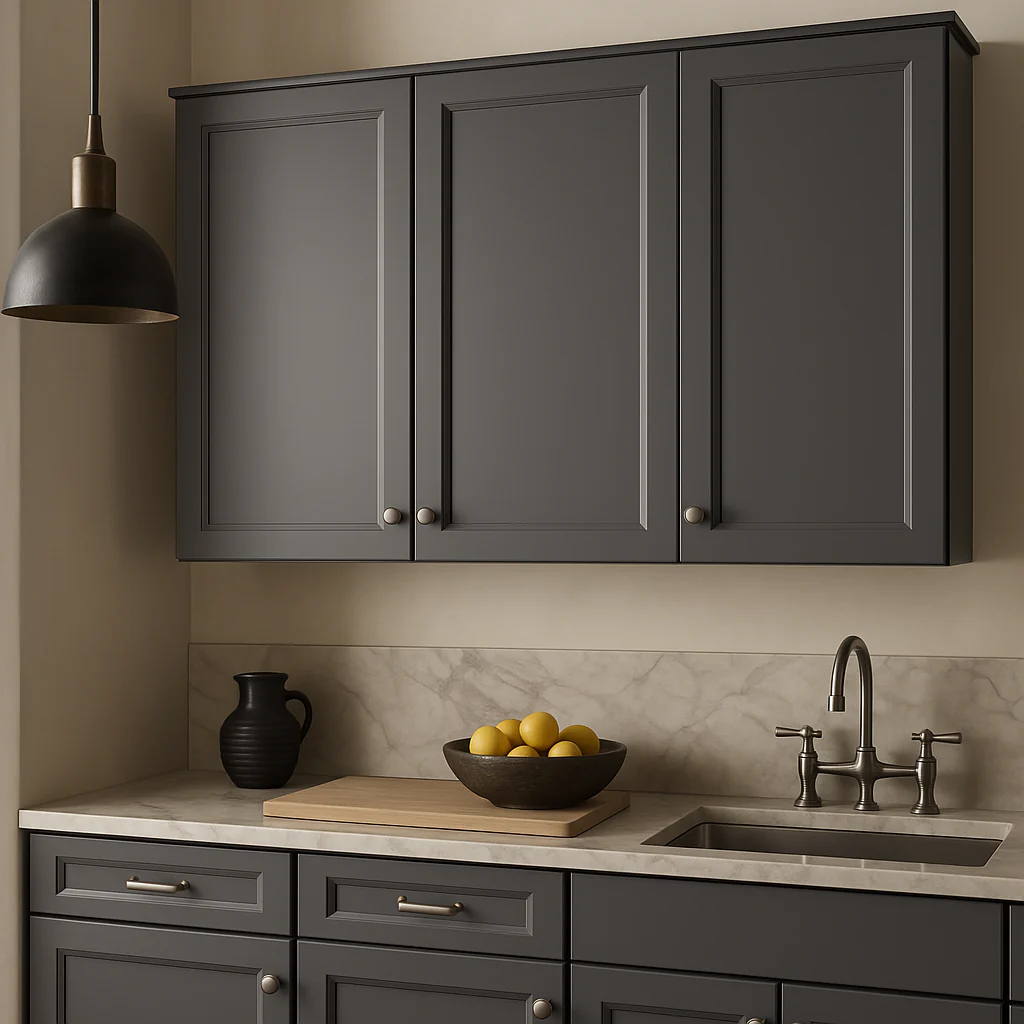 PELHAM & WHITE Keyport Shaker Wall Kitchen Cabinet, Charcoal, 27x12x30 in. - Image 3