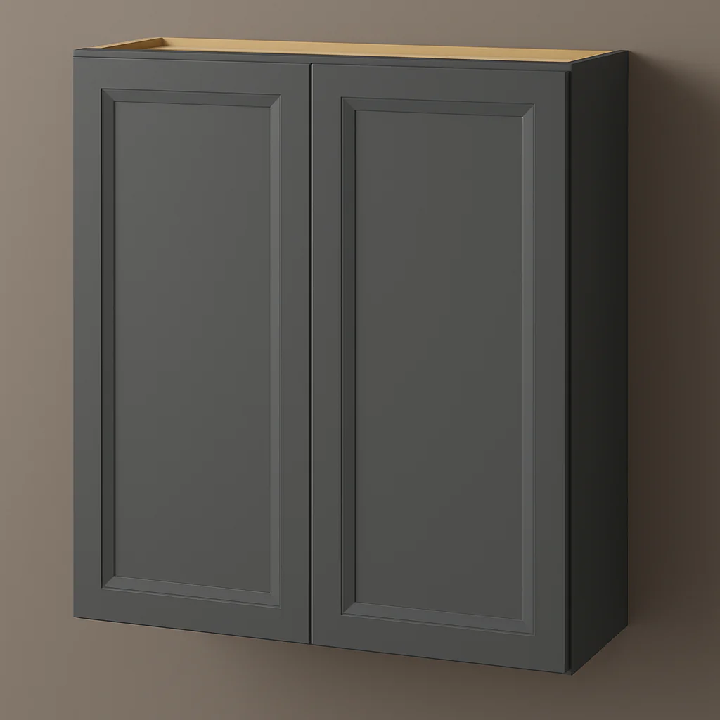 PELHAM & WHITE Keyport Shaker Wall Kitchen Cabinet, Charcoal, 30x12x30 in.