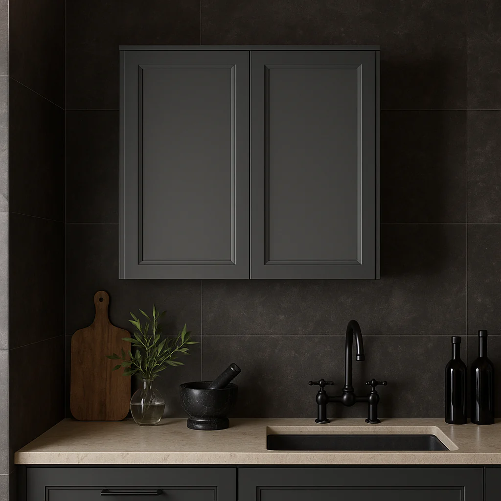 PELHAM & WHITE Keyport Shaker Wall Kitchen Cabinet, Charcoal, 30x12x30 in. - Image 2