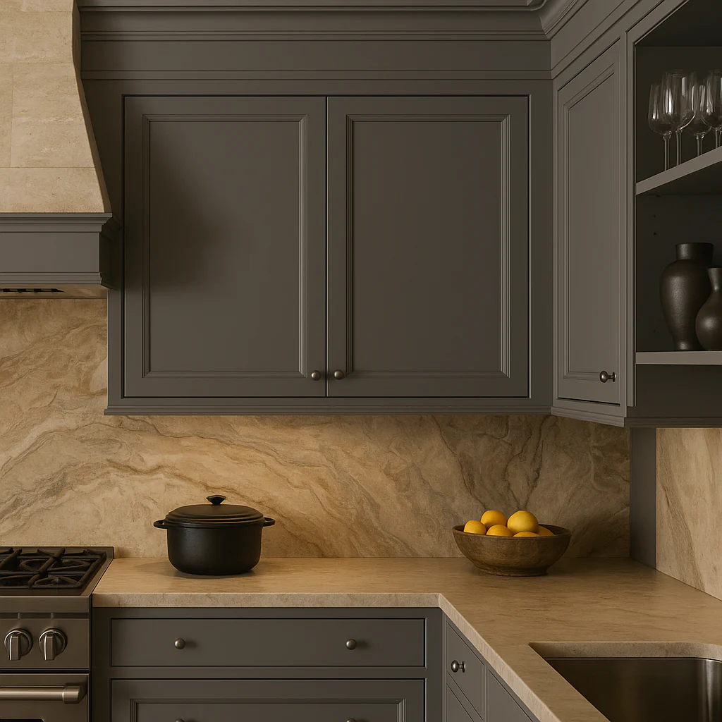 PELHAM & WHITE Keyport Shaker Wall Kitchen Cabinet, Charcoal, 30x12x30 in. - Image 4