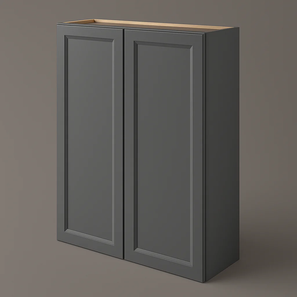 PELHAM & WHITE Keyport Shaker Wall Kitchen Cabinet, Charcoal, 30x12x42 in.