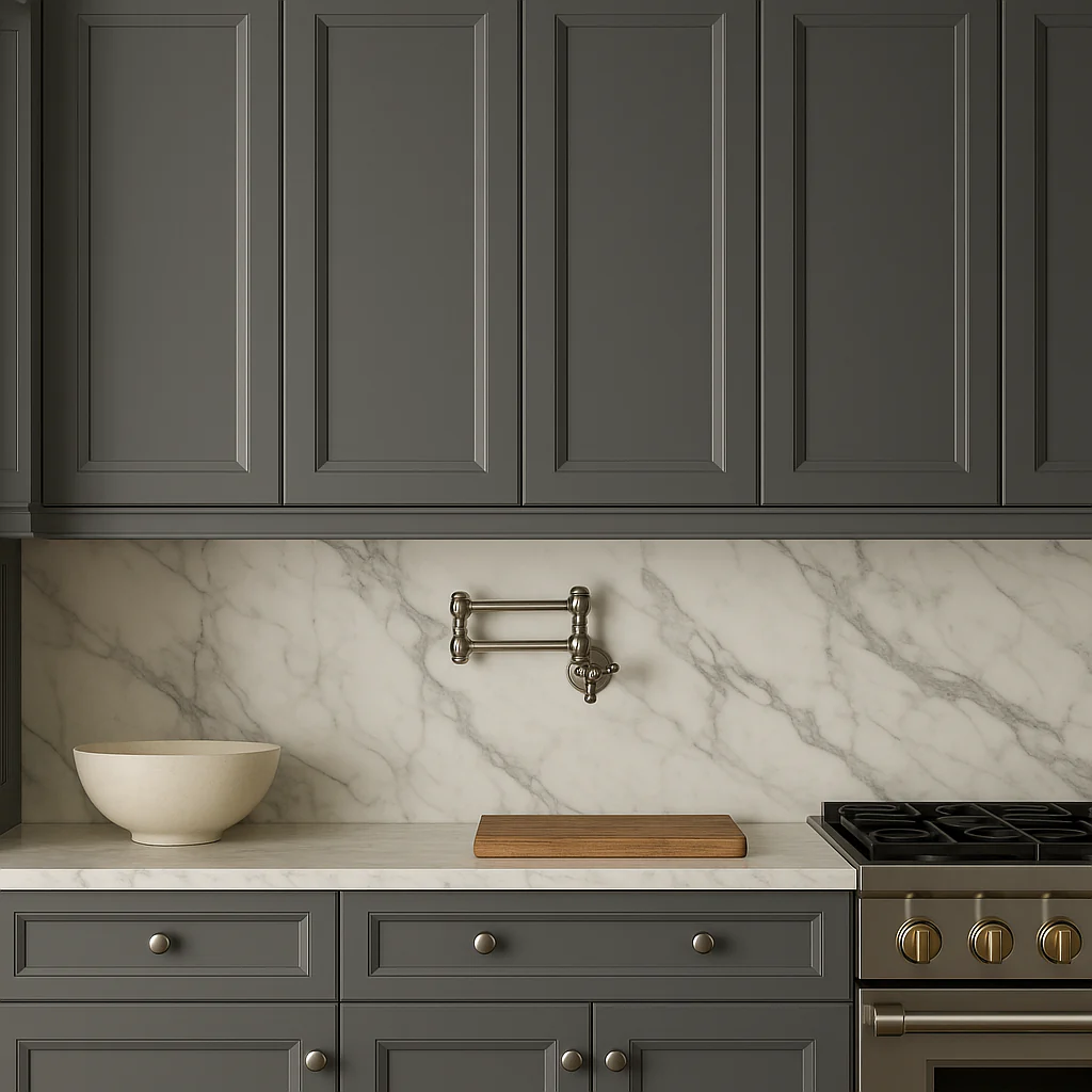PELHAM & WHITE Keyport Shaker Wall Kitchen Cabinet, Charcoal, 30x12x42 in. - Image 3