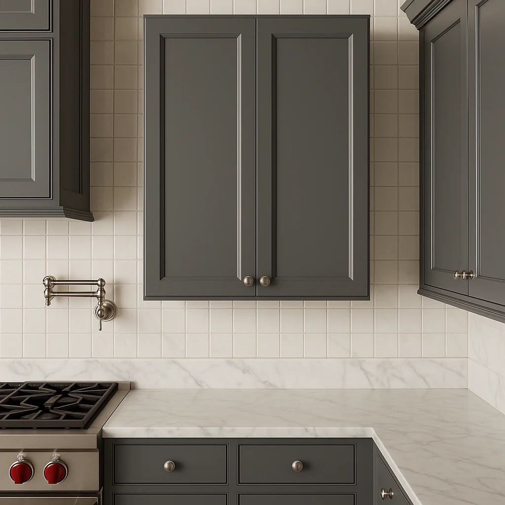 PELHAM & WHITE Keyport Shaker Wall Kitchen Cabinet, Charcoal, 30x12x42 in. - Image 4