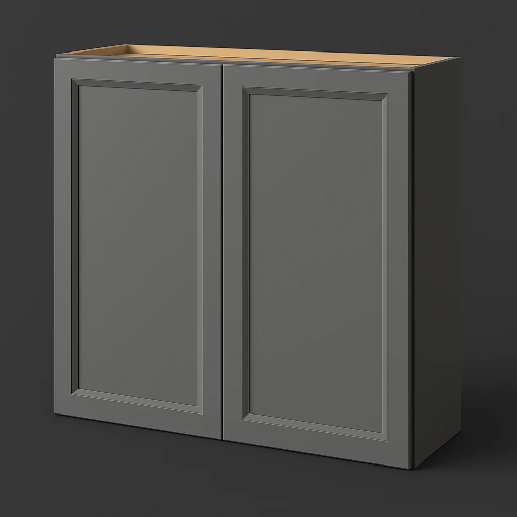 PELHAM & WHITE Keyport Shaker Wall Kitchen Cabinet, Charcoal, 36x12x30 in.