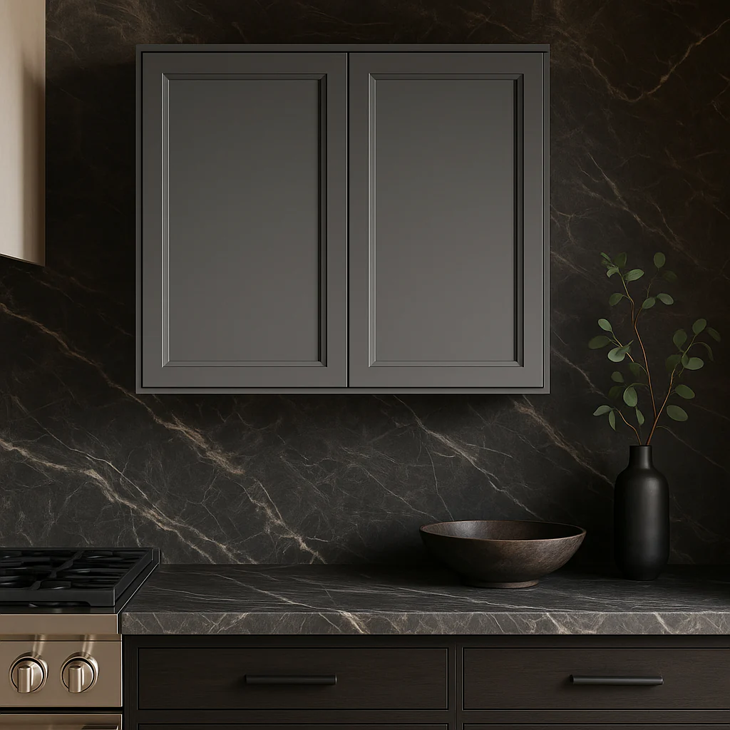 PELHAM & WHITE Keyport Shaker Wall Kitchen Cabinet, Charcoal, 36x12x30 in. - Image 2