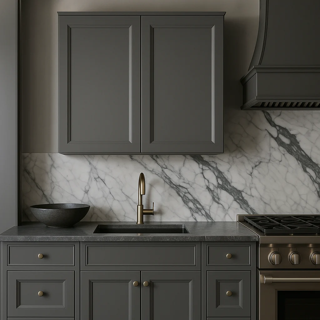 PELHAM & WHITE Keyport Shaker Wall Kitchen Cabinet, Charcoal, 36x12x30 in. - Image 4
