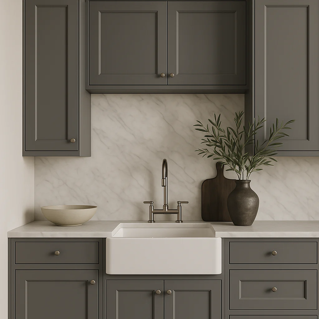 PELHAM & WHITE Keyport Shaker Wall Kitchen Cabinet, Charcoal Gray, 12x12x30 inches - Image 4