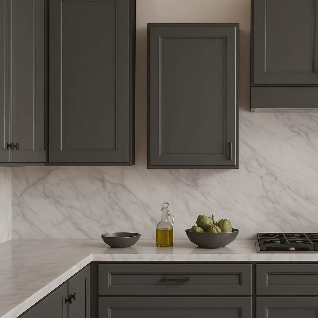 PELHAM & WHITE Keyport Shaker Wall Kitchen Cabinet, Charcoal Gray, 24x12x42 in. - Image 3
