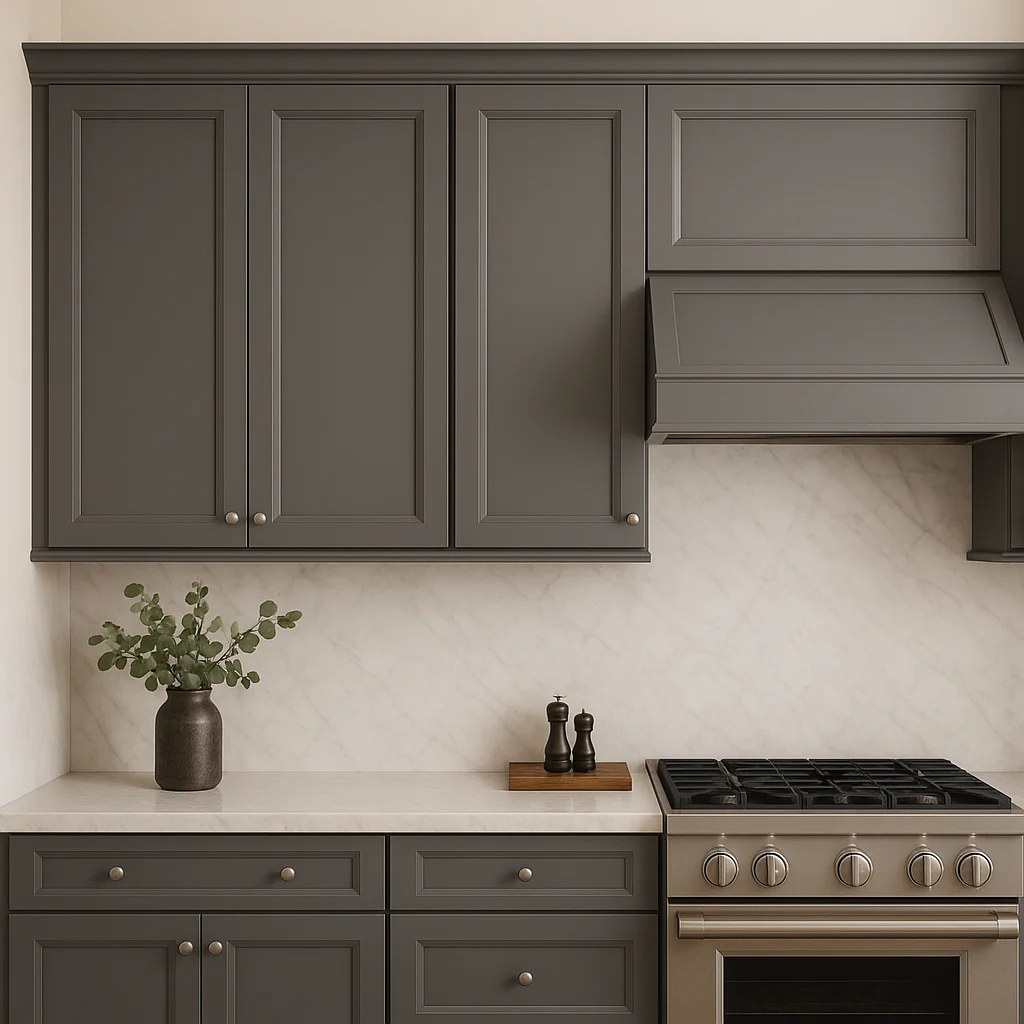 PELHAM & WHITE Keyport Shaker Wall Kitchen Cabinet, Charcoal Gray, 36x12x36 in. - Image 4