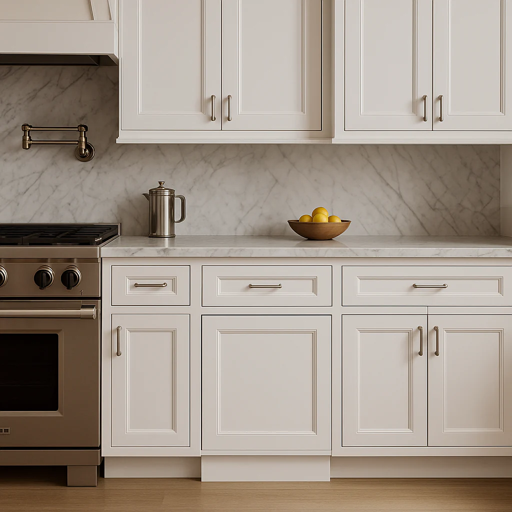 PELHAM & WHITE Keyport Shaker White Plywood Kitchen Cabinet - Tool-Free Assembly - Image 3