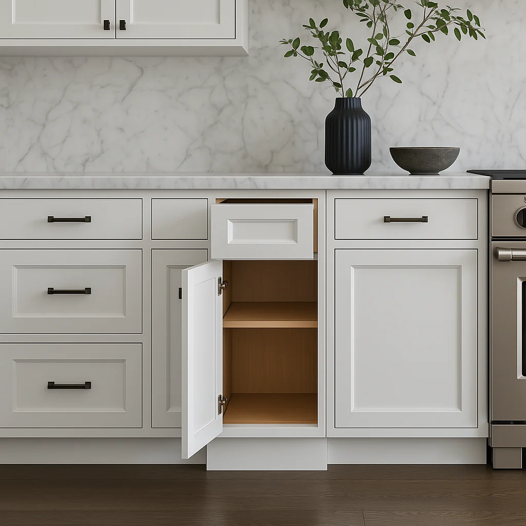PELHAM & WHITE Keyport Shaker White Plywood Kitchen Cabinet - Tool-Free Assembly - Image 3