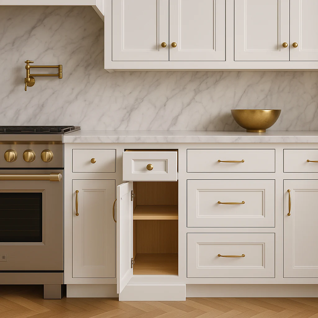 PELHAM & WHITE Keyport Shaker White Plywood Kitchen Cabinet - Tool-Free Assembly - Image 4