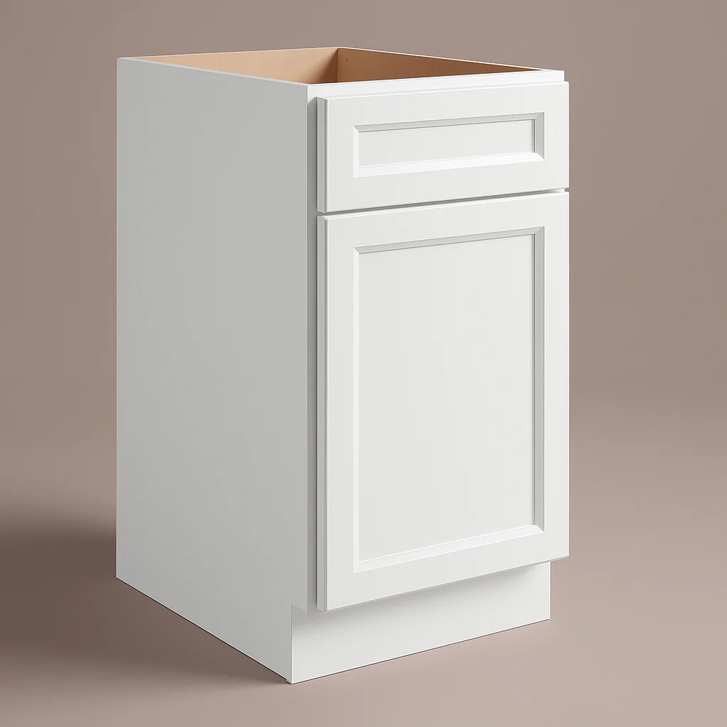 PELHAM & WHITE Keyport Shaker White Plywood Kitchen Cabinet - Tool-Free Assembly