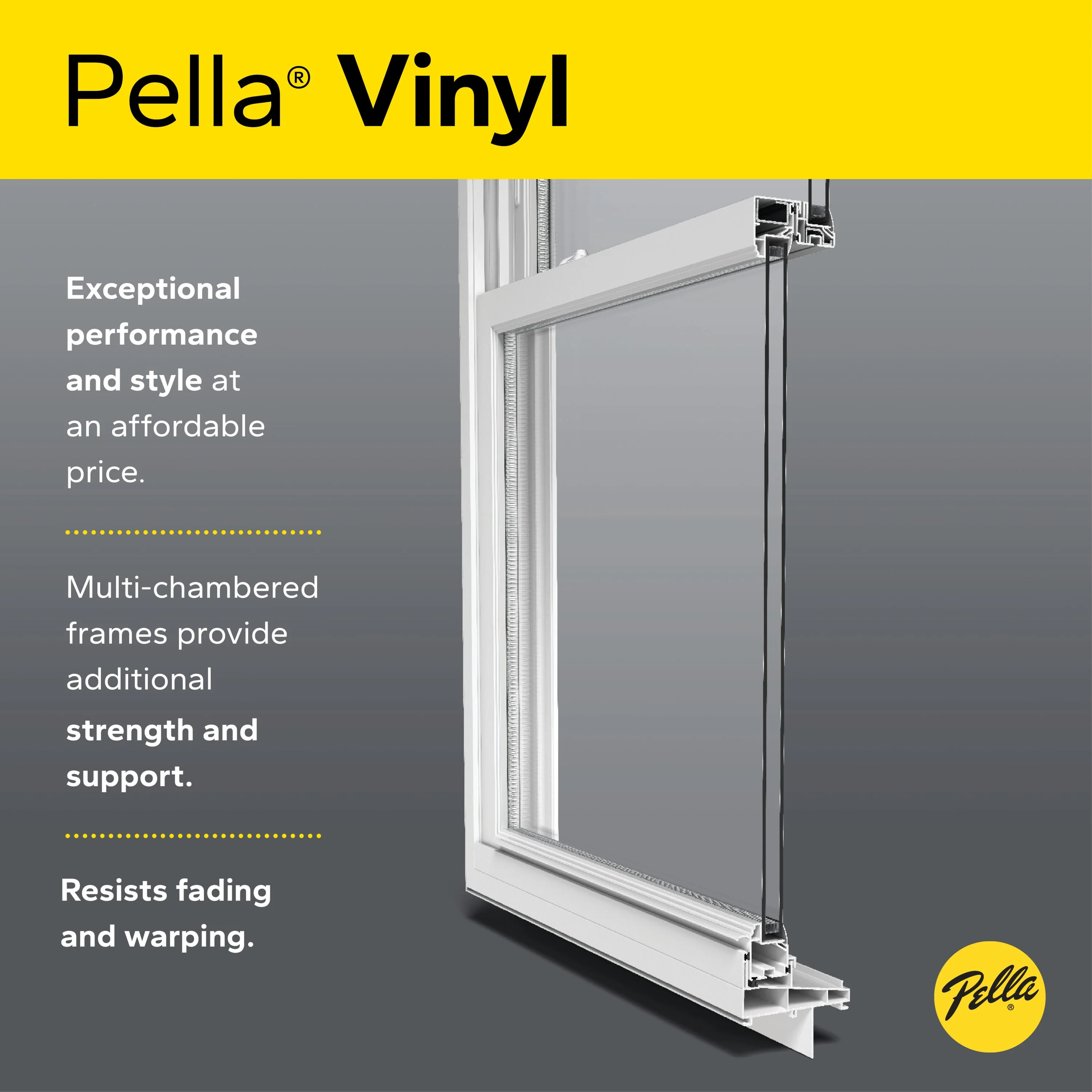 Pella 150 Series 72-in x 80-in x 4-9/16-in Jamb Low‑E Blinds-Between-the-Glass White Vinyl Right-Hand Sliding Double Patio Door - Image 6