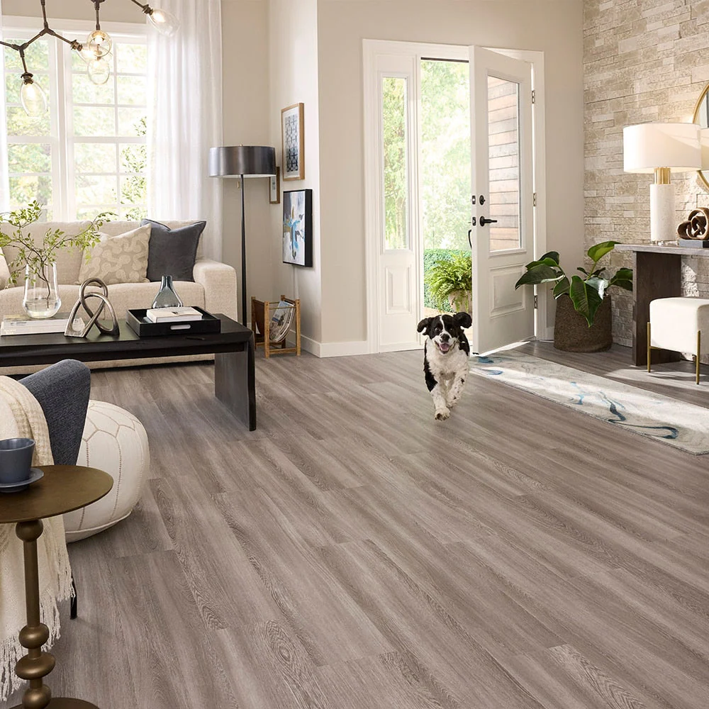 Pergo DuraCraft Lourdes Oak Gray Luxury Vinyl Plank - Waterproof 22-mil - Image 8