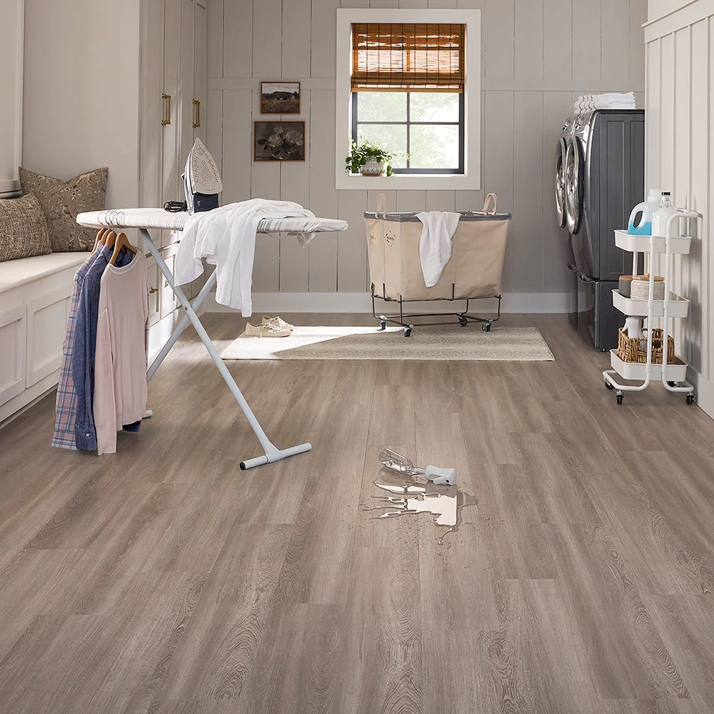 Pergo DuraCraft Lourdes Oak Gray Luxury Vinyl Plank - Waterproof 22-mil - Image 9